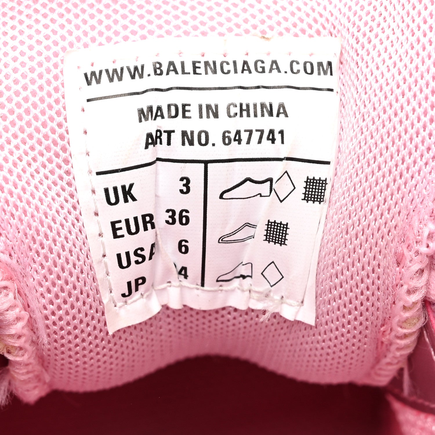 Balenciaga Fabric Mesh Clear Sole Womens Triple S Sneakers 36 Pink 9 of 9