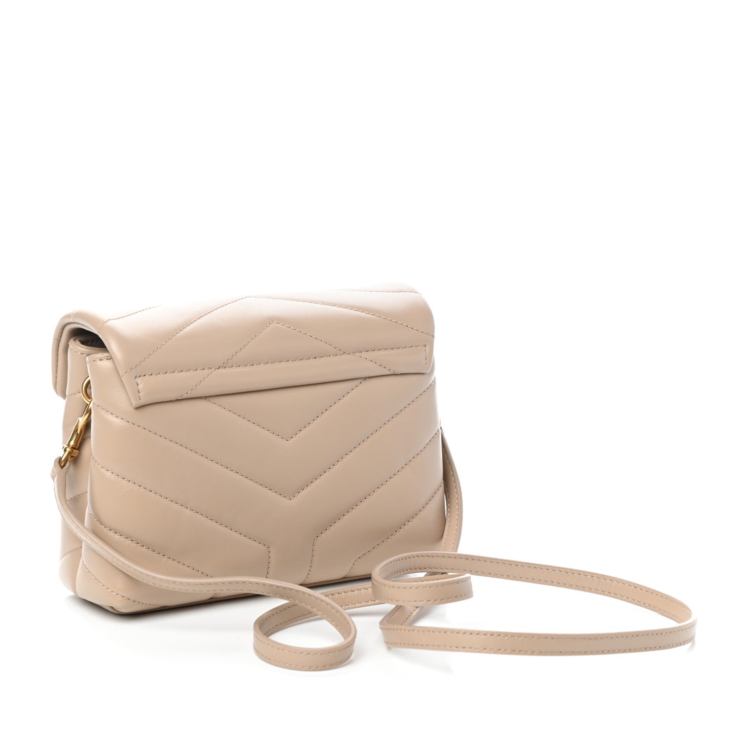Calfskin Y Quilted Monogram Toy Loulou Crossbody Bag Dark Beige