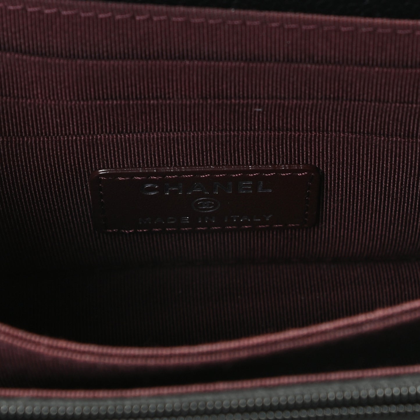 Caviar Quilted Mini Wallet On Chain WOC Black