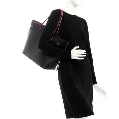 Louis Vuitton Epi Neverfull MM Black Hot Pink 2 of 7