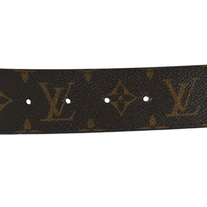 Louis Vuitton Calfskin Monogram LV Initiales Reversible 90 36 Belt Black 5 of 5