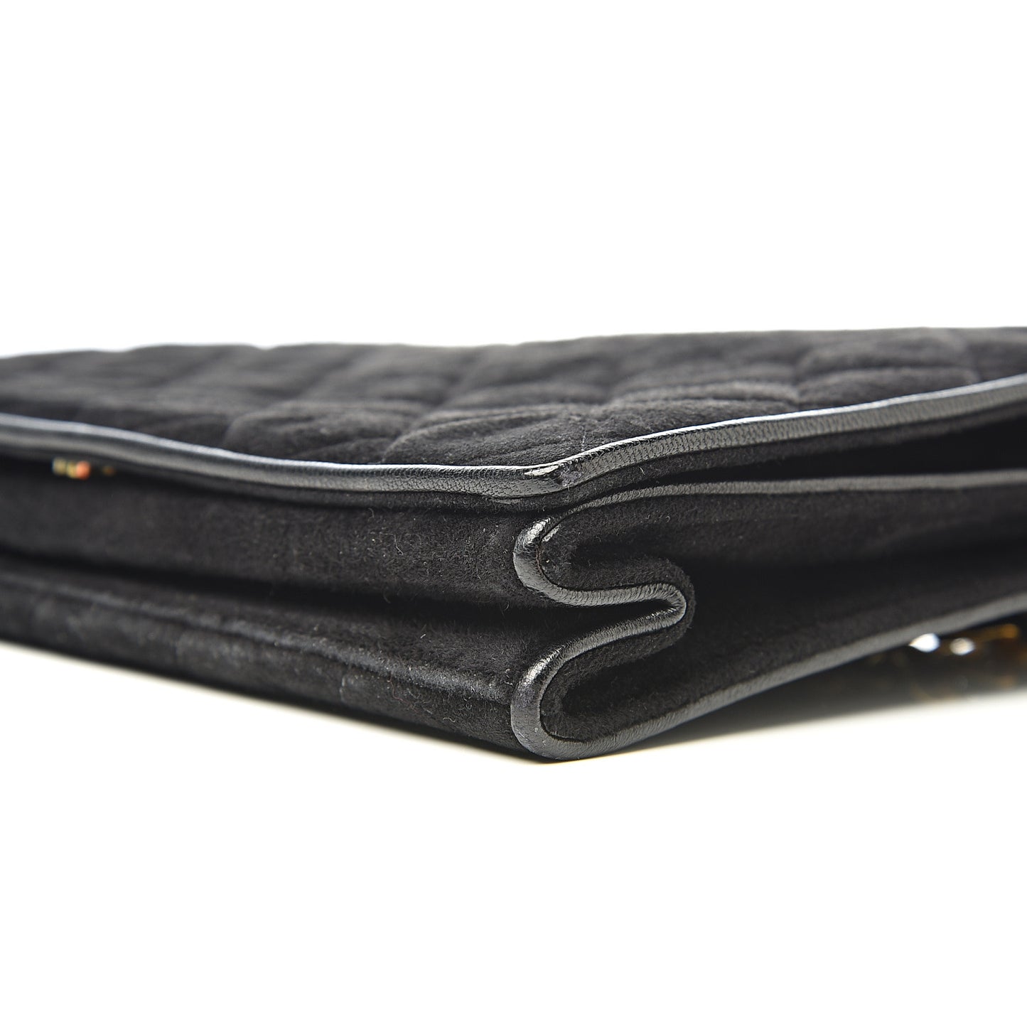 Suede Quilted Small Flap Bag Black
