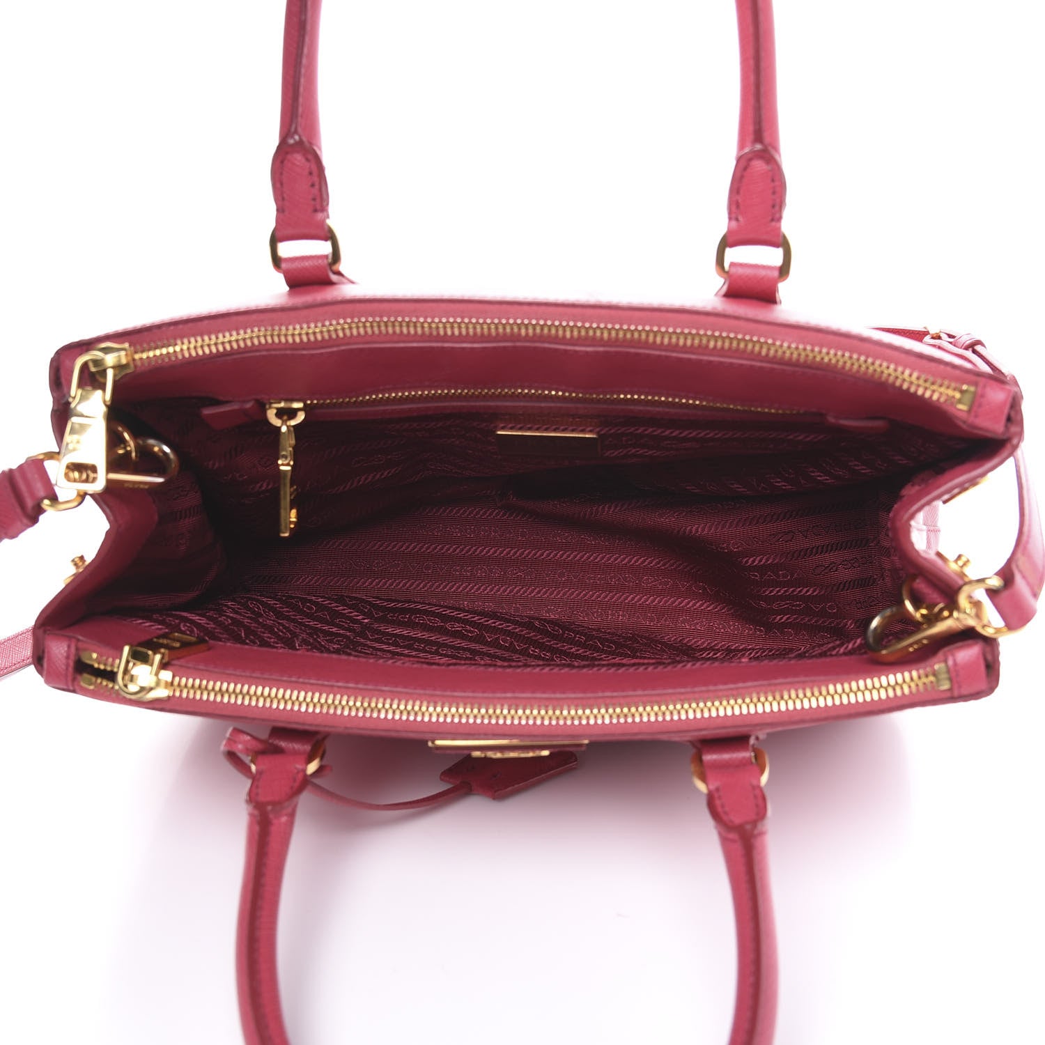 Prada Saffiano Small Galleria Double Zip Tote Tamaris 6 of 12