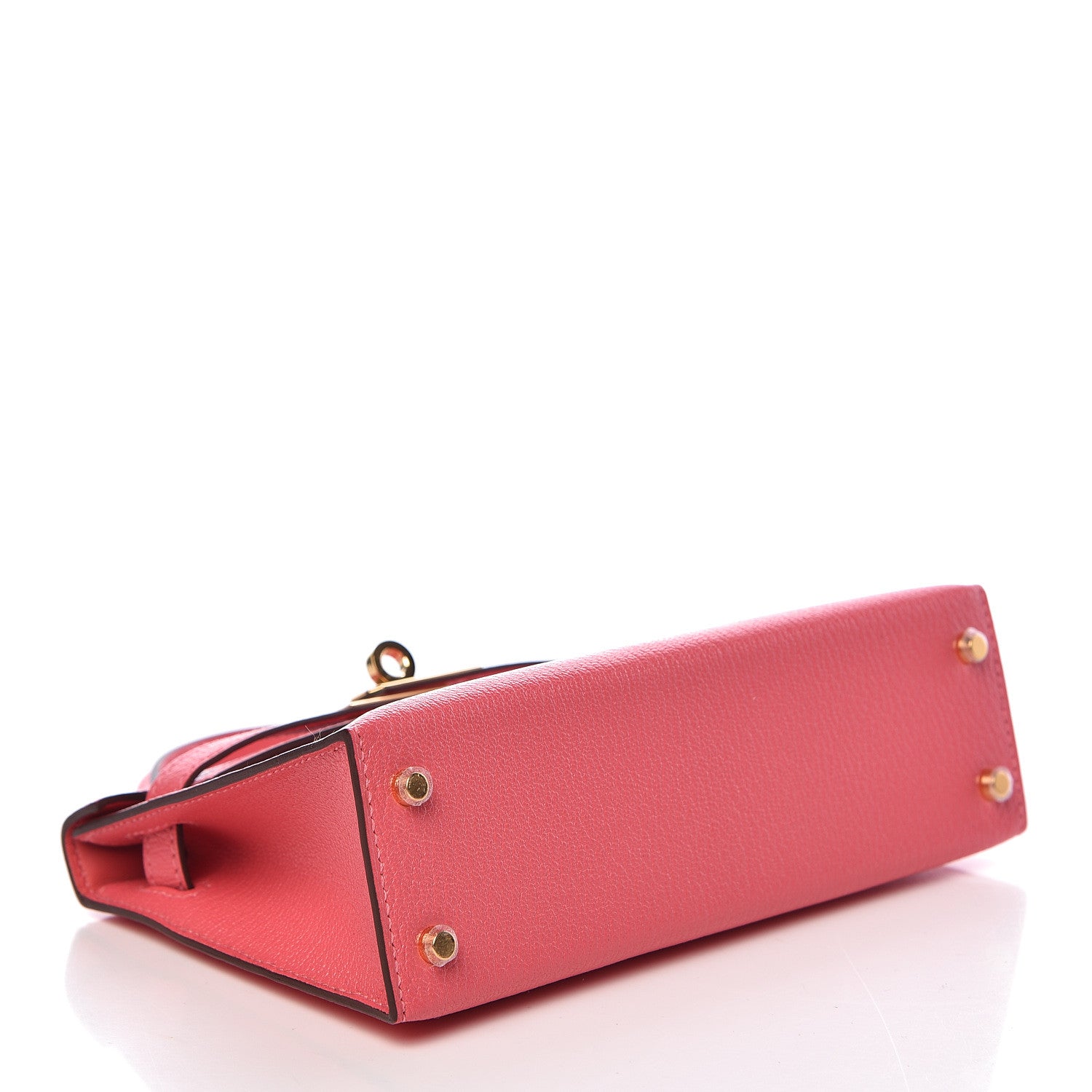 Hermes Chevre Mysore Mini Kelly Sellier 20 Rose Lipstick 5 of 31