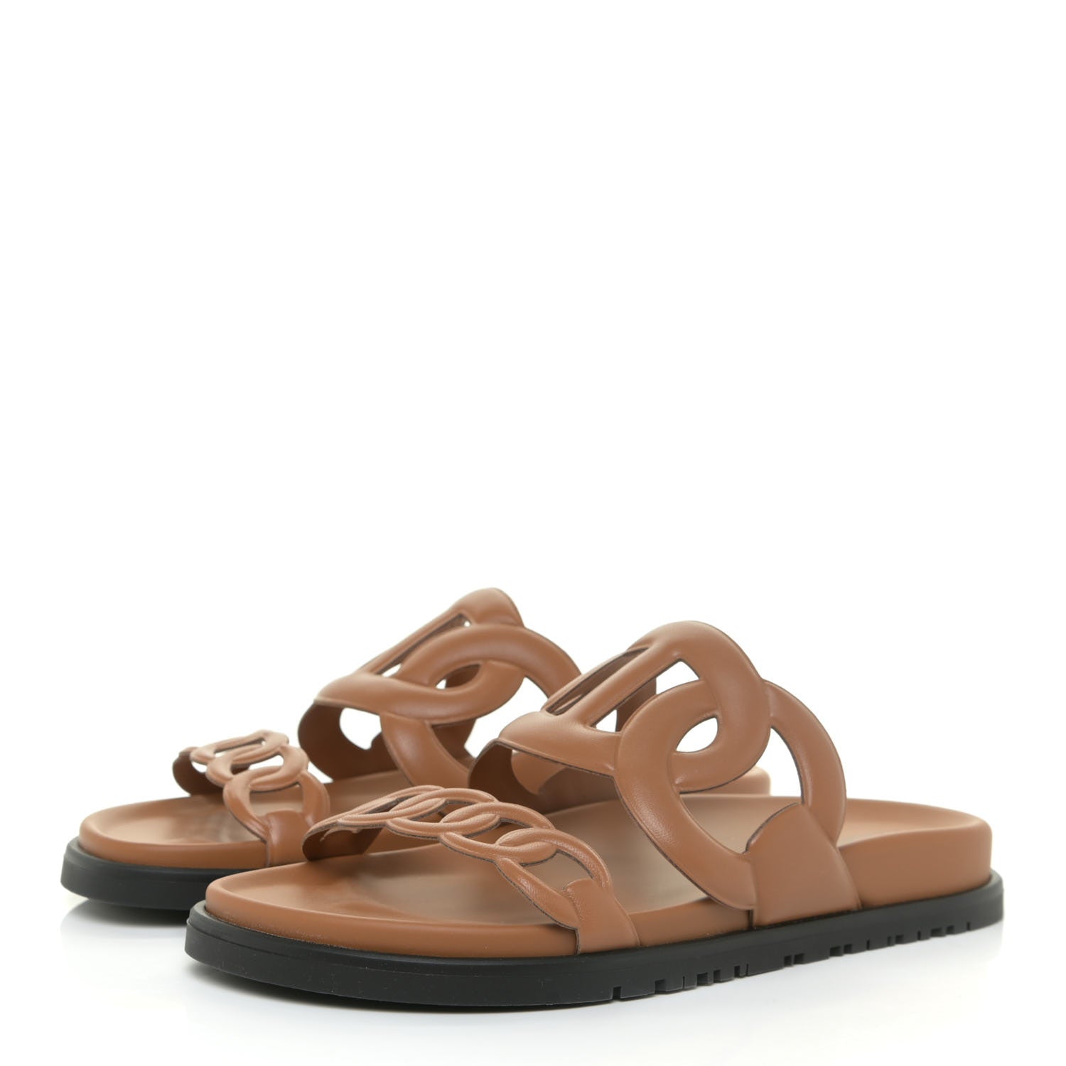 Hermes Nappa Extra Sandals 37 Naturel 3 of 10