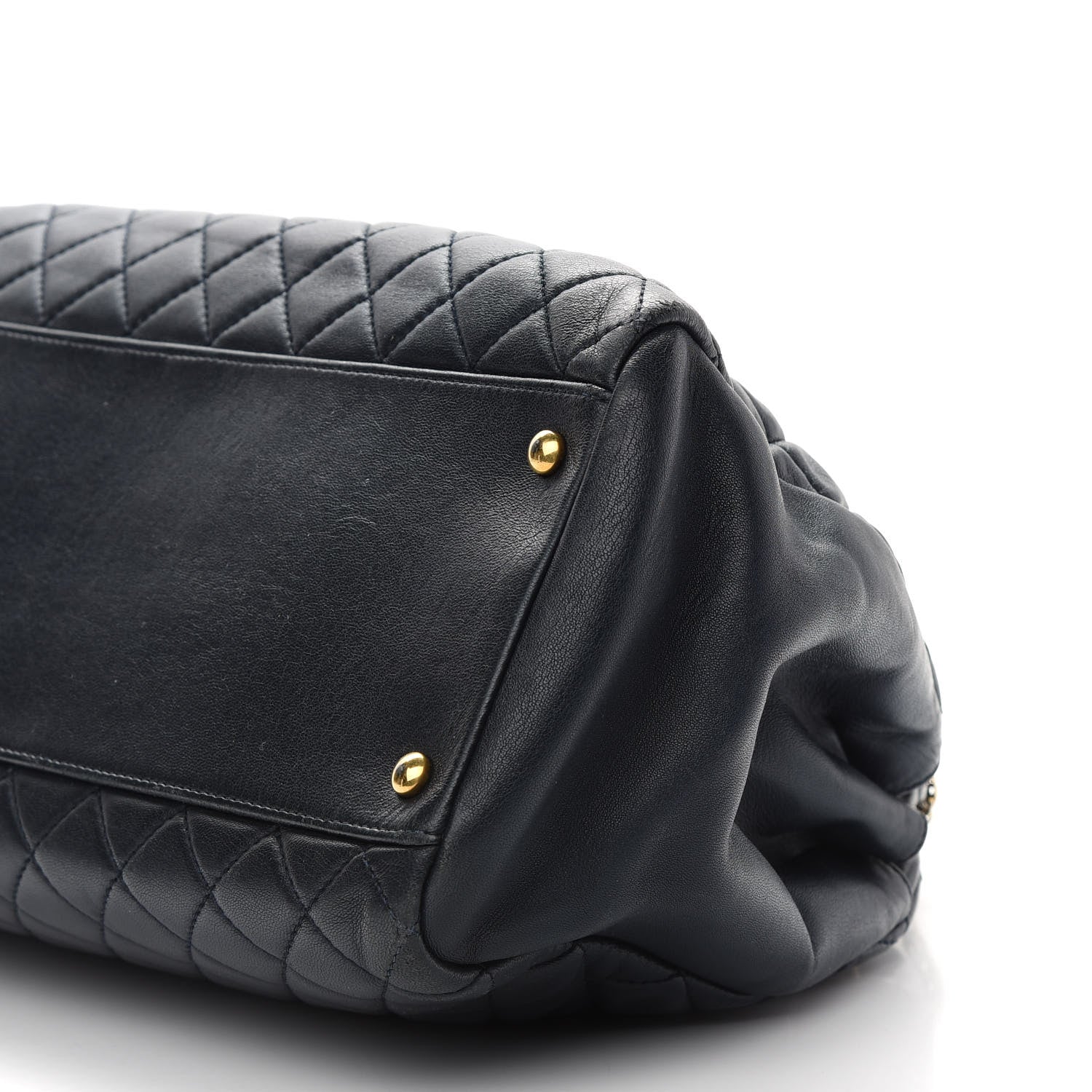 Chanel Calfskin Quilted Shoulder Bag Navy Blue 8 of 8