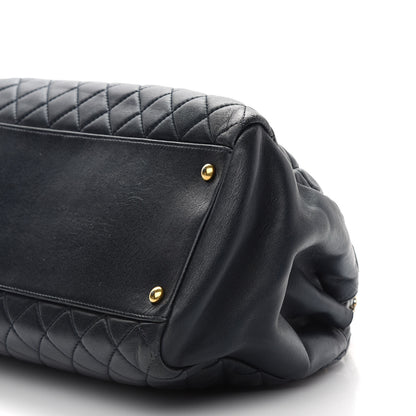 Chanel Calfskin Quilted Shoulder Bag Navy Blue 8 of 8