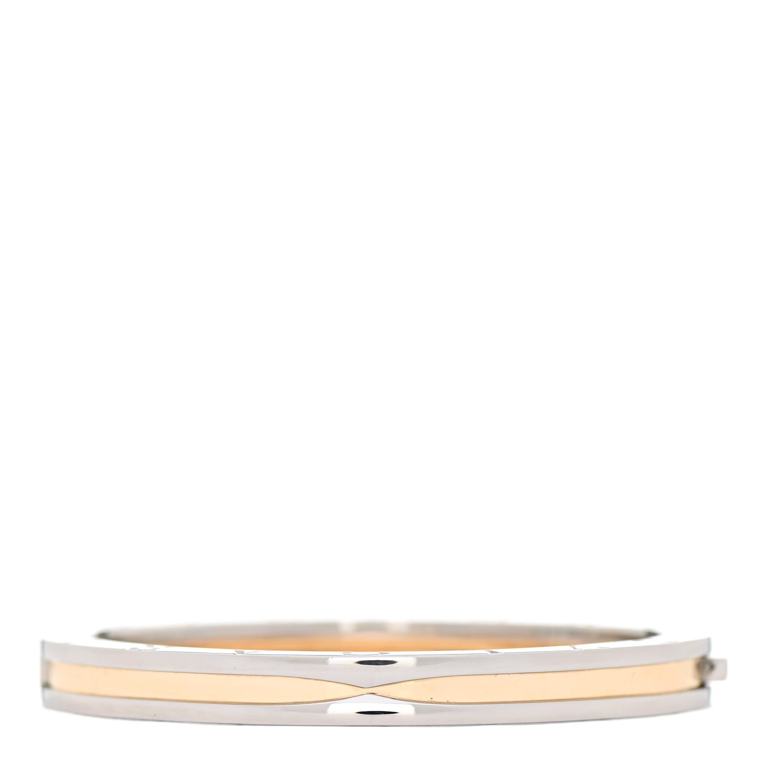 Bulgari 18K Yellow Gold Stainless Steel B.Zero1 Bangle Bracelet 2 of 5