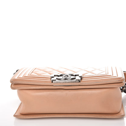 Chanel Lambskin Quilted Small Boy Flap Beige 12 of 18