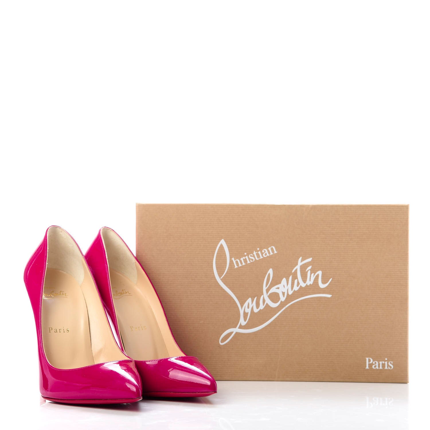 Christian Louboutin Patent Pigalle Follies 100 Pumps 38 Ultra Rose 9 of 9