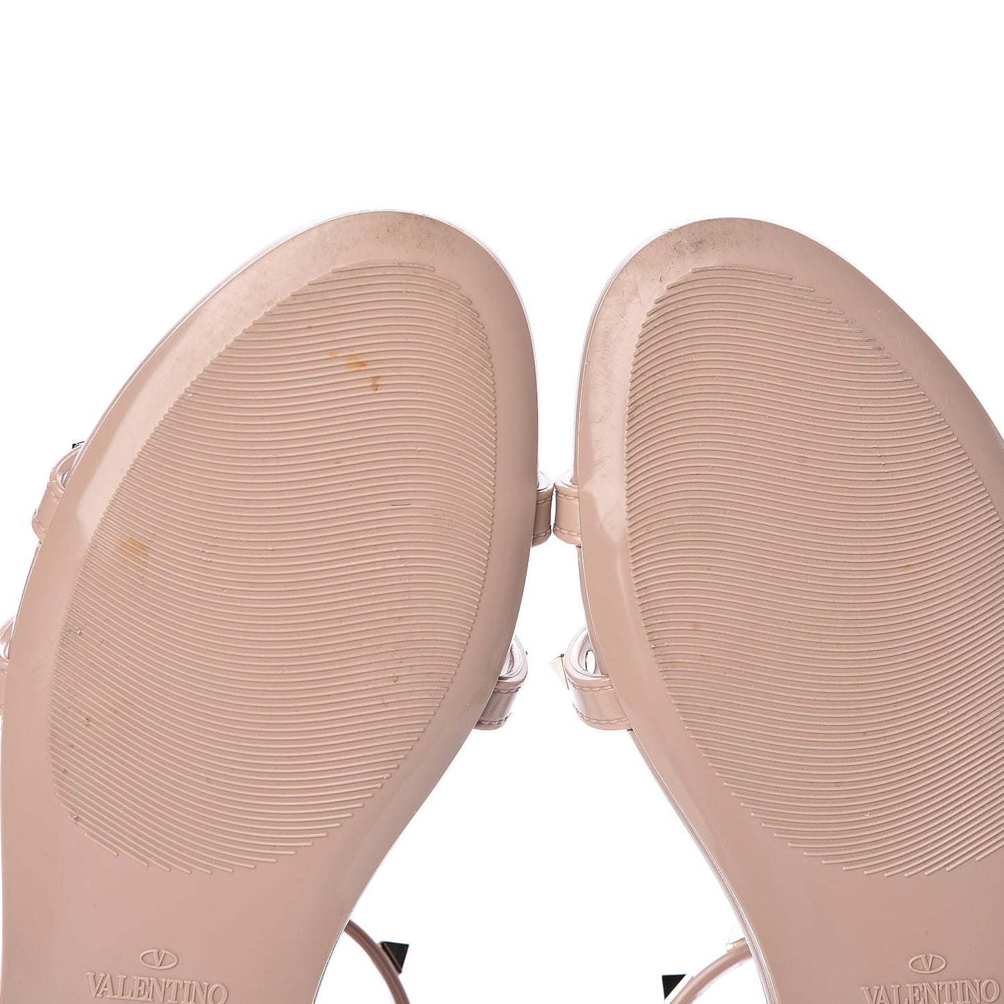 PVC Jelly Rockstud Caged Sandals 36 Poudre