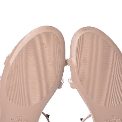 Valentino Garavani PVC Jelly Rockstud Caged Sandals 36 Poudre 14 of 15