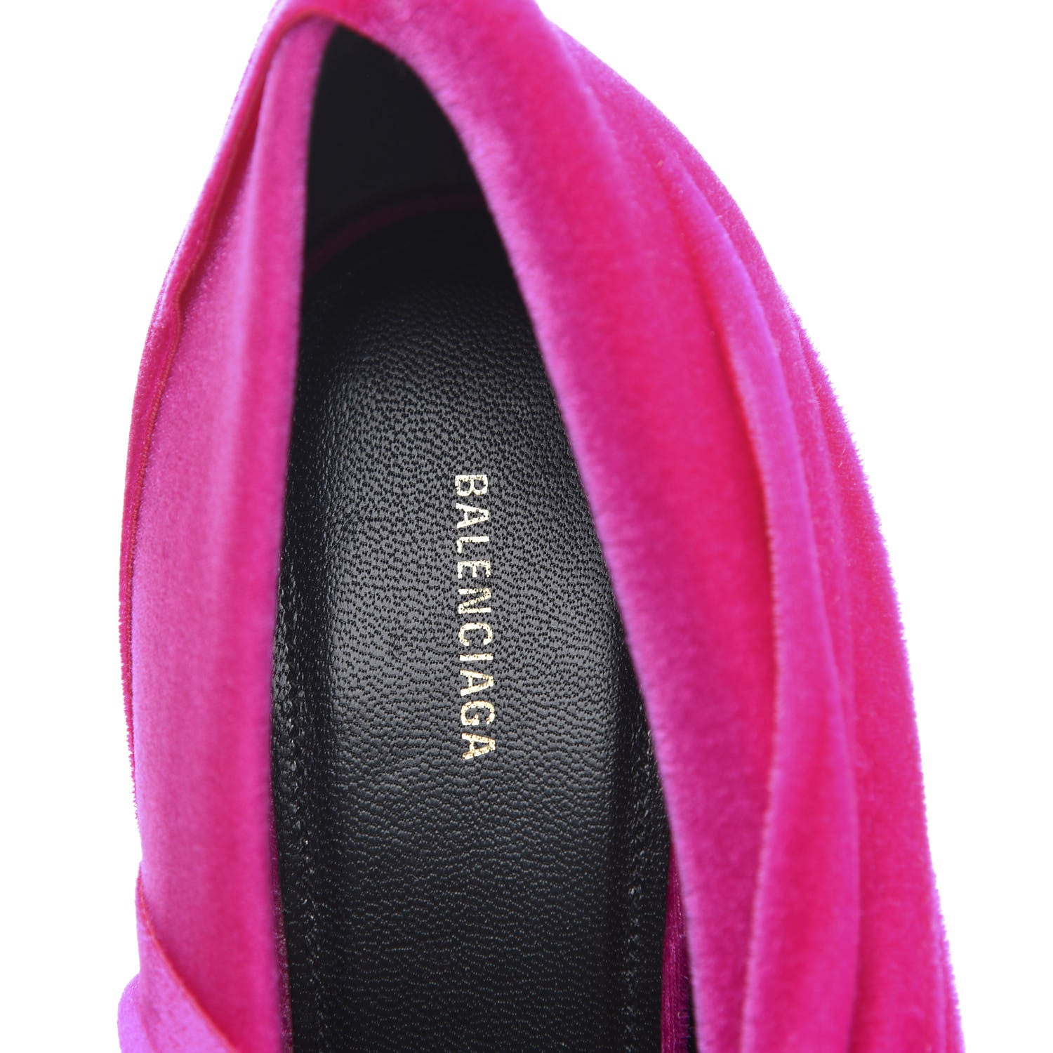 Balenciaga Stretch Velvet Knife Pointed Pumps 38 Rose Fuchsia 6 of 8