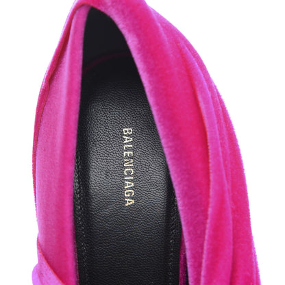 Balenciaga Stretch Velvet Knife Pointed Pumps 38 Rose Fuchsia 6 of 8