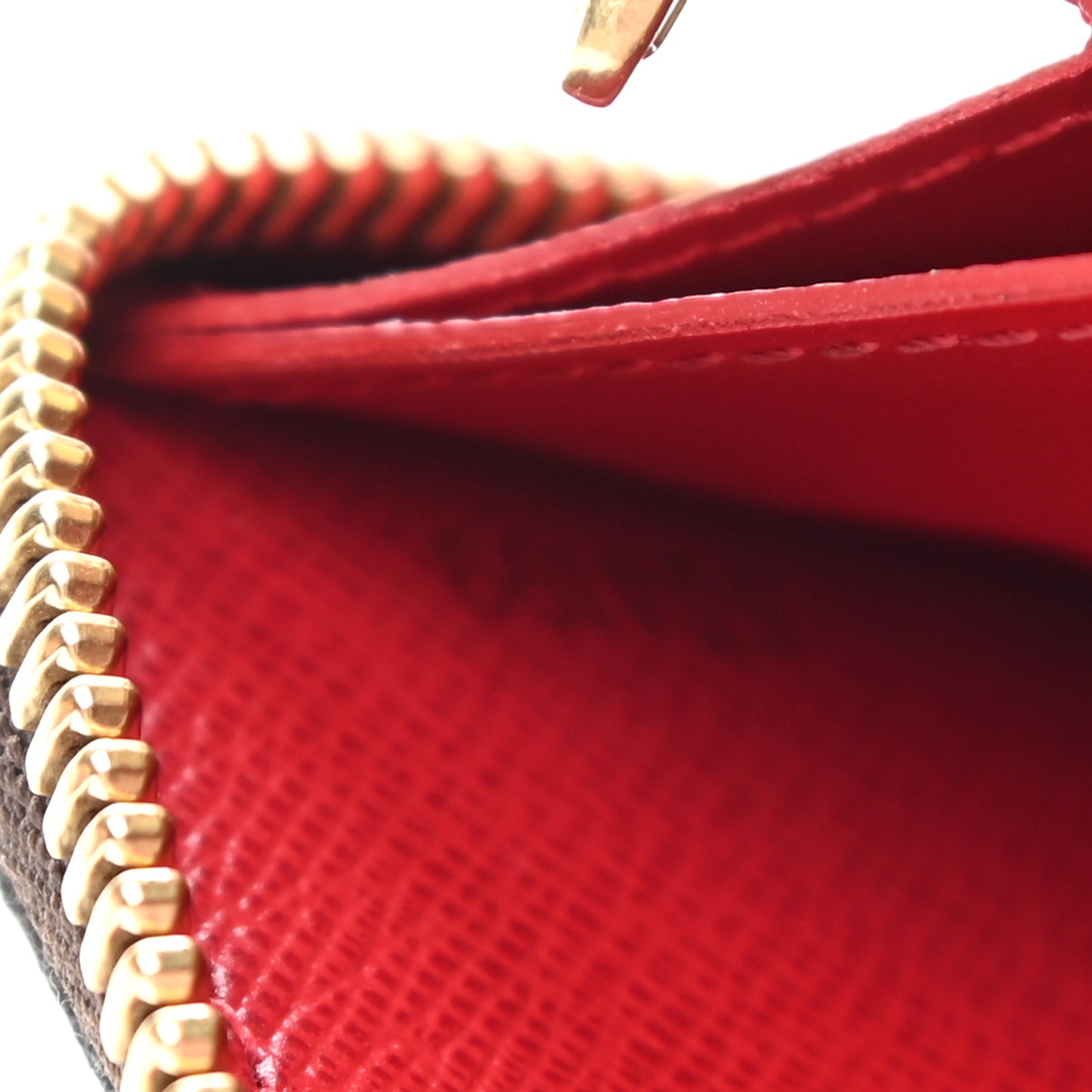 Damier Ebene Clemence Wallet Cherry