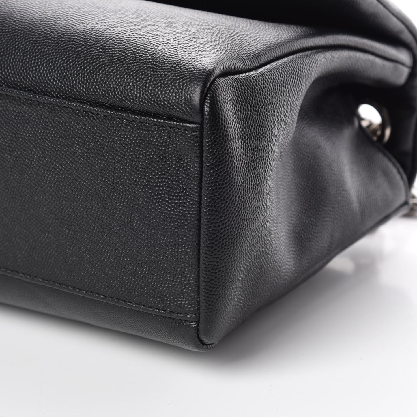 Grain De Poudre Medium West Hollywood Monogram Fold-Over Black