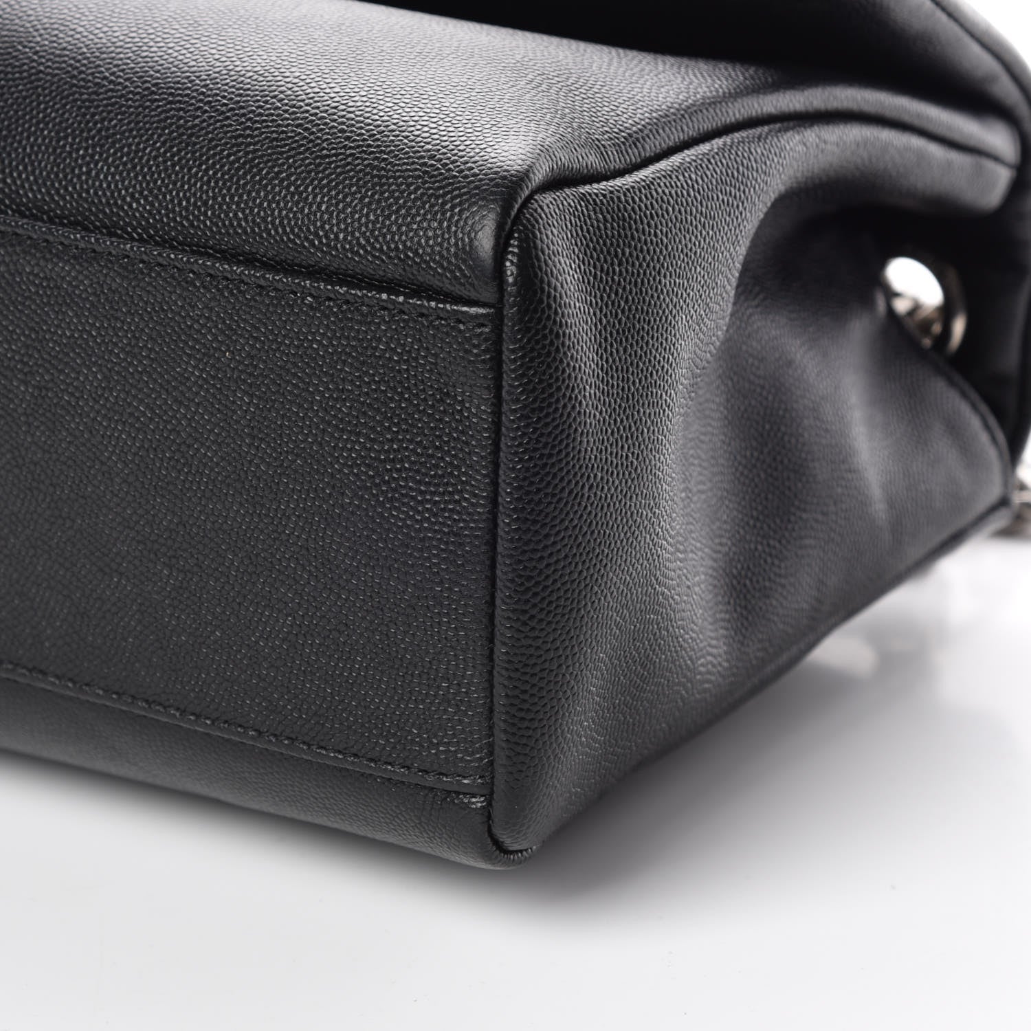Saint Laurent Grain De Poudre Medium West Hollywood Monogram Fold-Over Black 10 of 16
