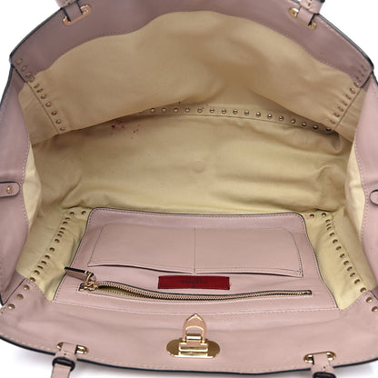 Valentino Garavani Vitello Medium Rockstud Tote Poudre 5 of 12