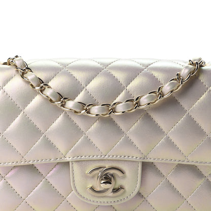 Chanel Iridescent Lambskin Quilted Mini Rectangular Flap Ivory 9 of 10