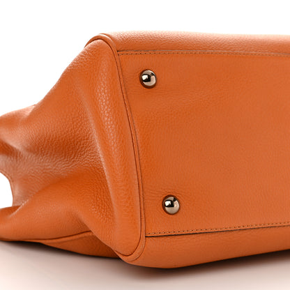 Gucci Cellarius Calfskin Medium Bamboo Shopper Tote Orange 10 of 12