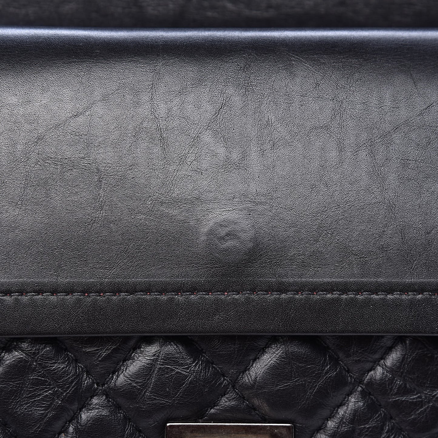 Aged Calfskin Quilted 2.55 Reissue 225 Flap Black