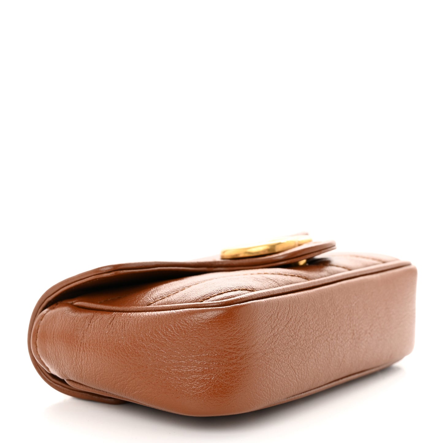 Azalea Calfskin Matelasse Diagonal Super Mini GG Marmont Shoulder Bag Cuir