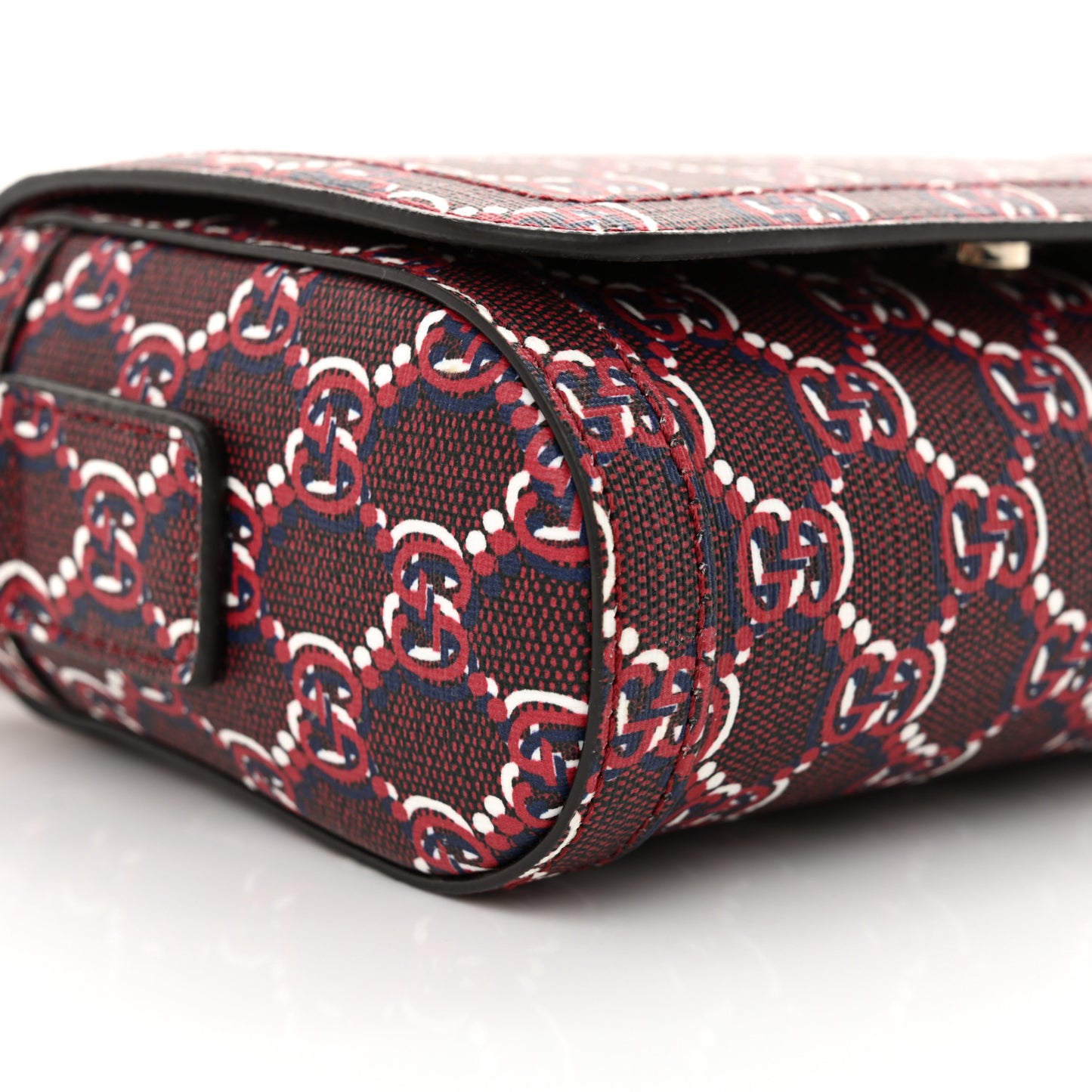 GG Shadow Monogram Super Mini Shoulder Bag Rosso Ancora Red