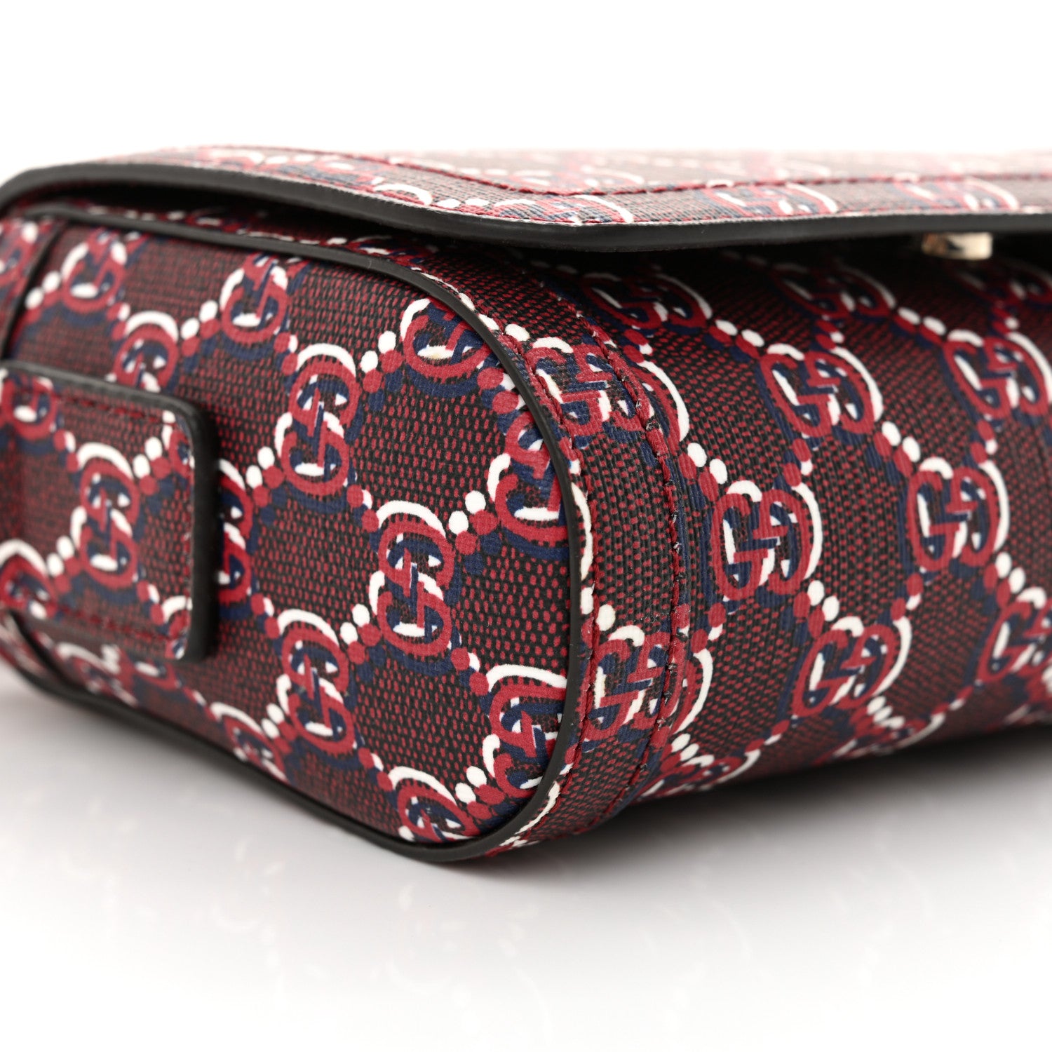 Gucci GG Shadow Monogram Super Mini Shoulder Bag Rosso Ancora Red 9 of 10