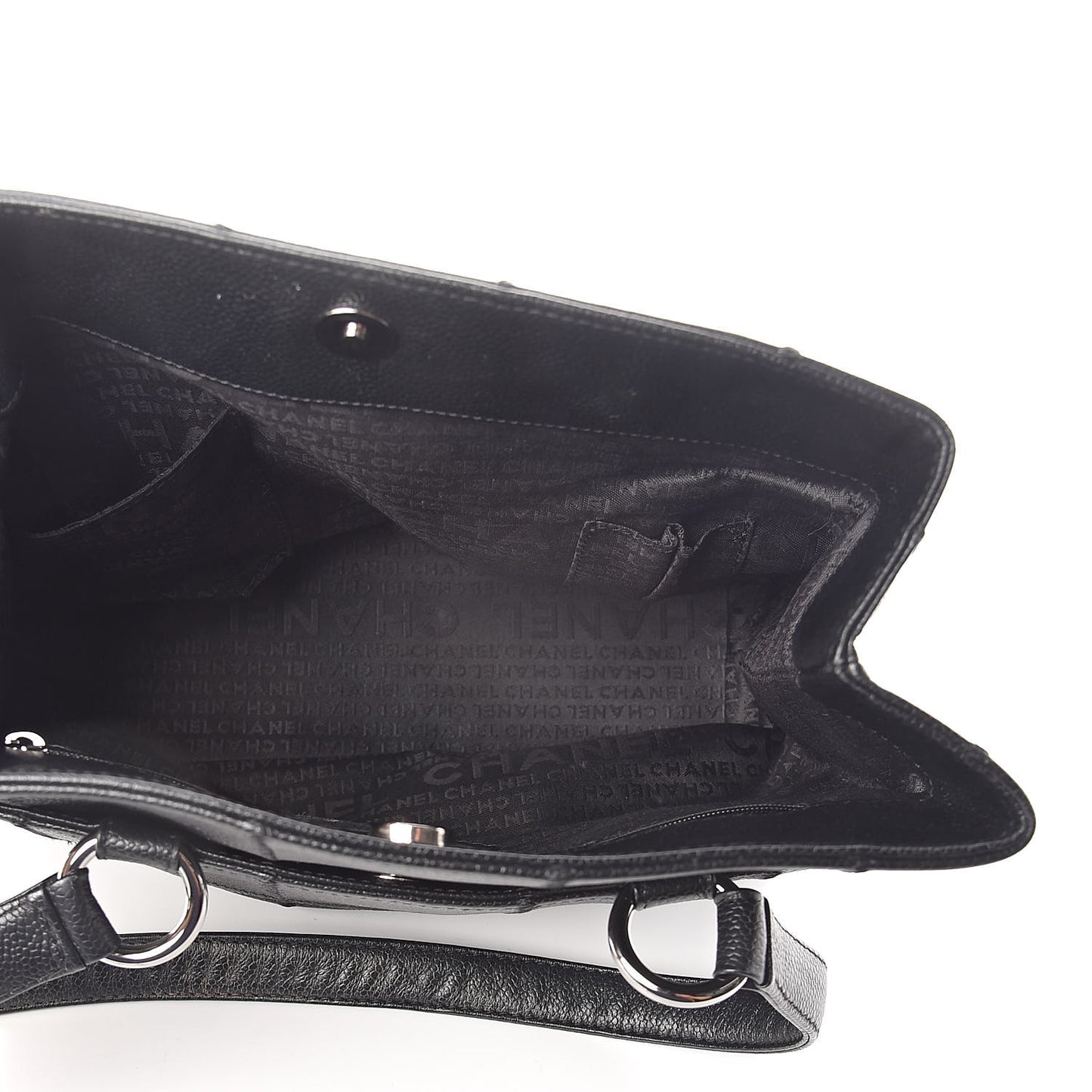 Caviar Square Stitched Tote Black