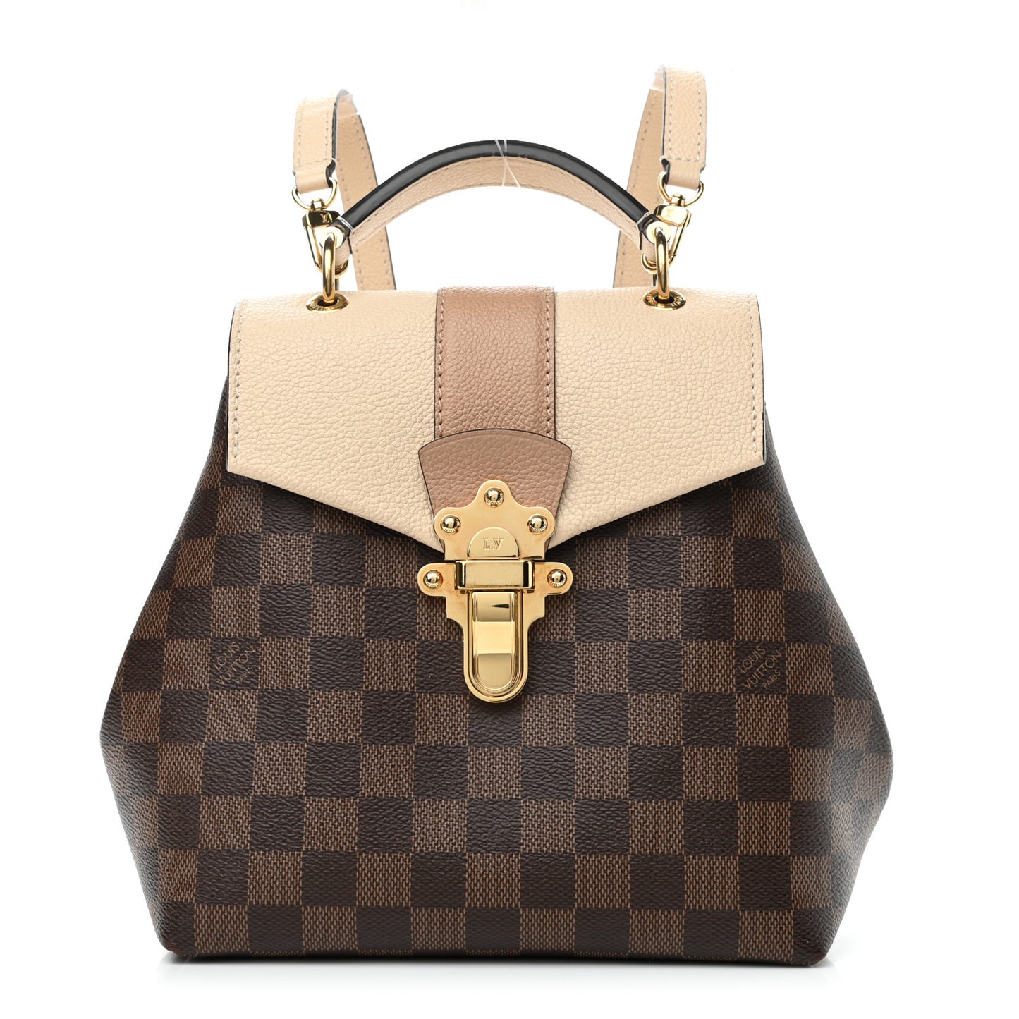 Damier Ebene Clapton Backpack Creme