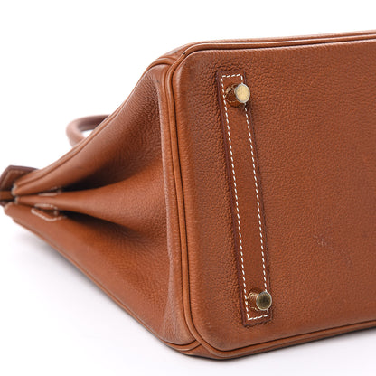 Hermes Natural Barenia Faubourg Birkin 30 Fauve 26 of 34