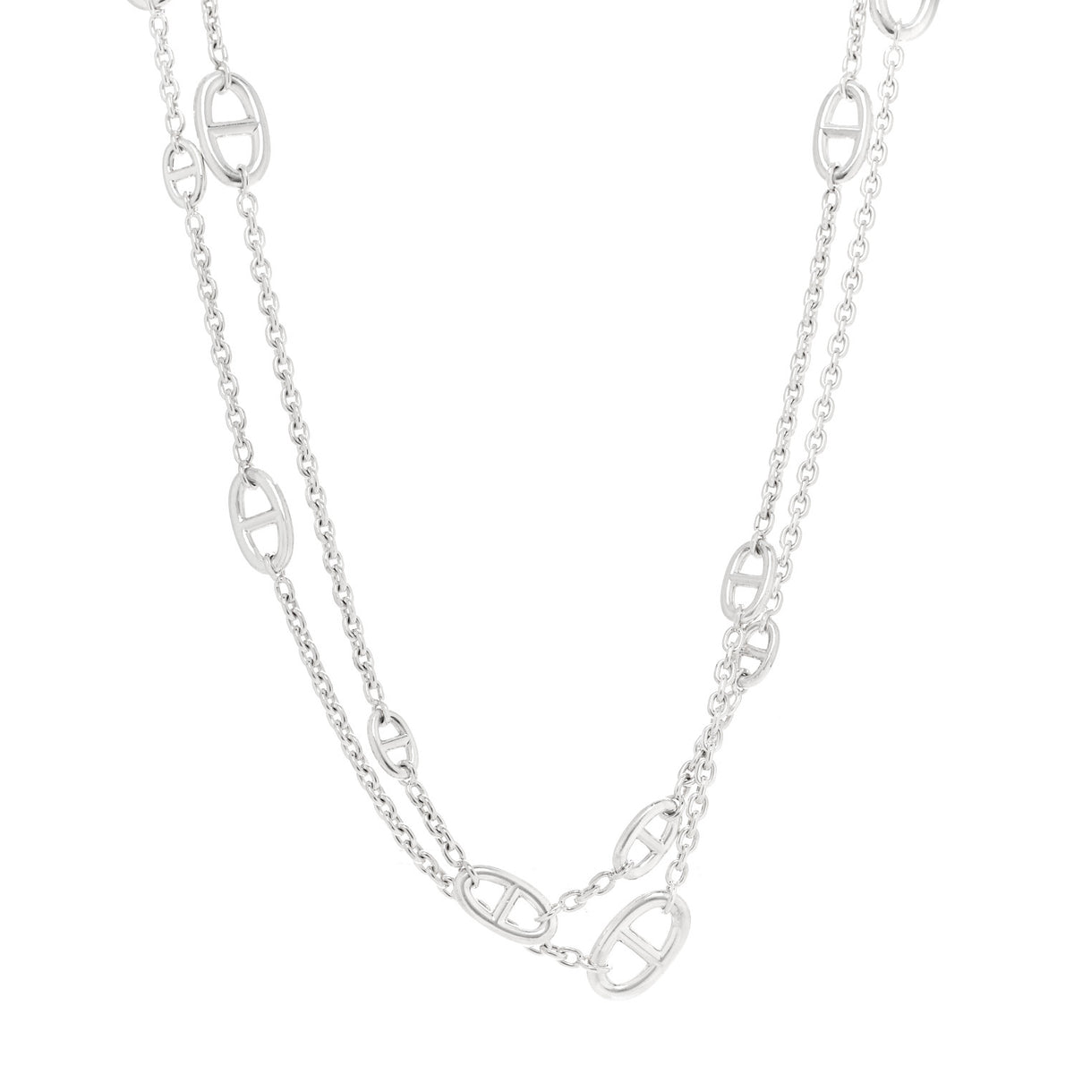 Hermes Sterling Silver Farandole Necklace 160 1 of 5