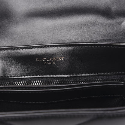 Saint Laurent Calfskin Y Quilted Monogram Toy Loulou Crossbody Bag Black 6 of 11