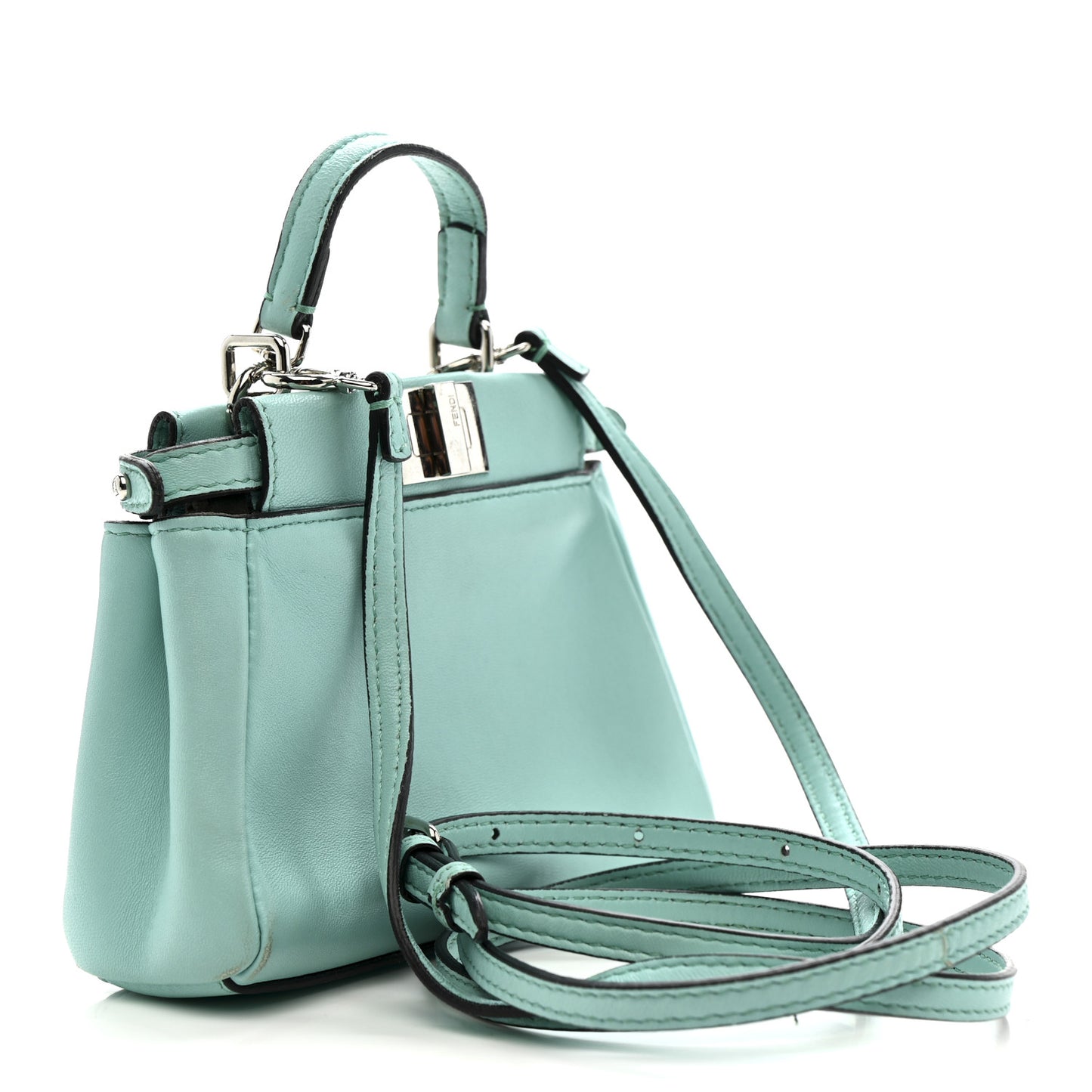 Shiny Nappa Micro Peekaboo Iconic Satchel Turchese Egiz Turchese Egiz