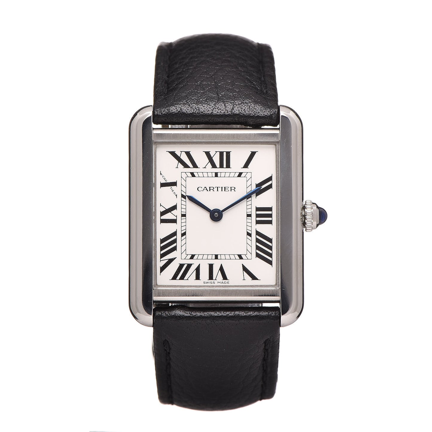 Stainless Steel Calfskin 24mm Tank Solo Quartz Watch