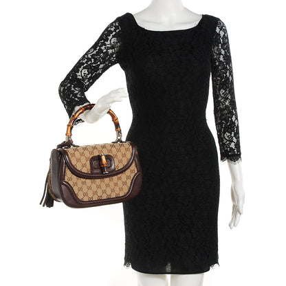 Gucci Monogram Medium New Bamboo Top Handle Bag Brown 2 of 7