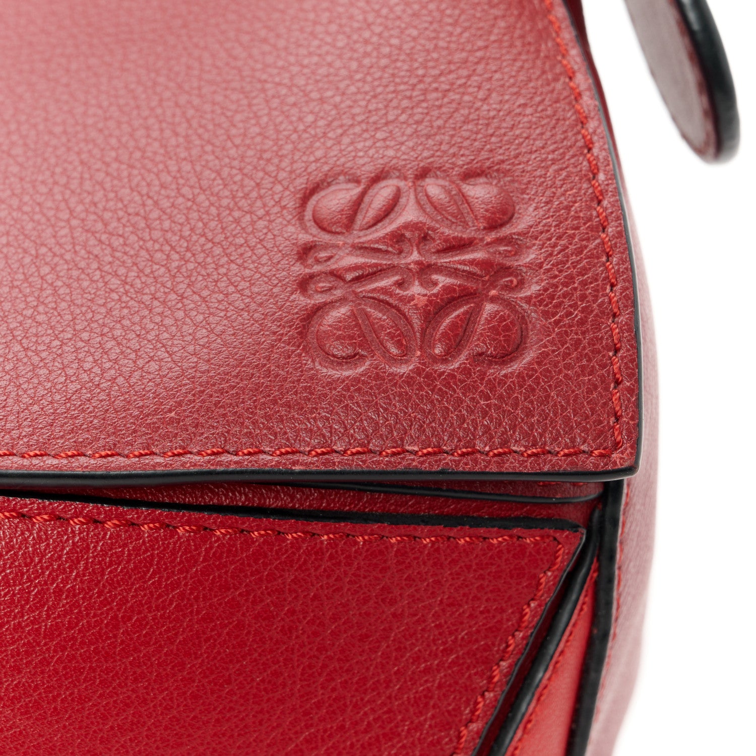 Loewe Calfskin Colorblock Medium Puzzle Bag Red 8 of 12