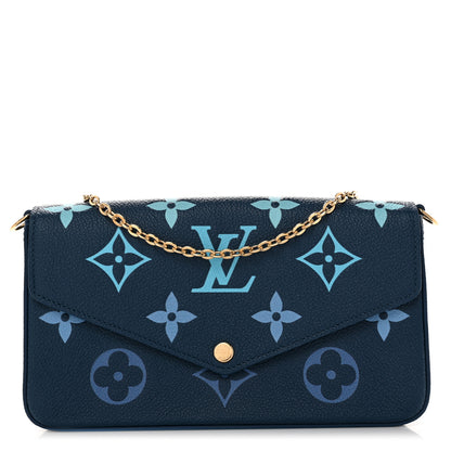 Louis Vuitton Empreinte Monogram Giant Felicie Pochette Chain Wallet Gradient Blue 3 of 9
