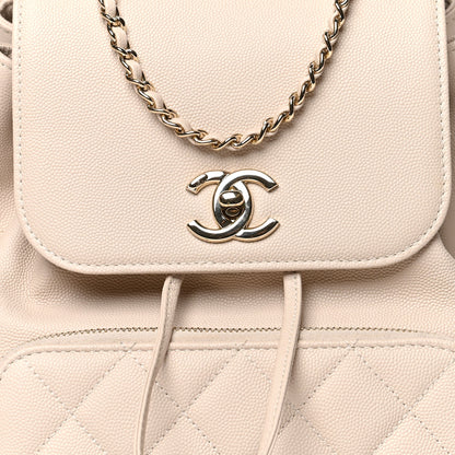 Chanel Caviar Quilted Business Affinity Backpack Beige 8 of 10