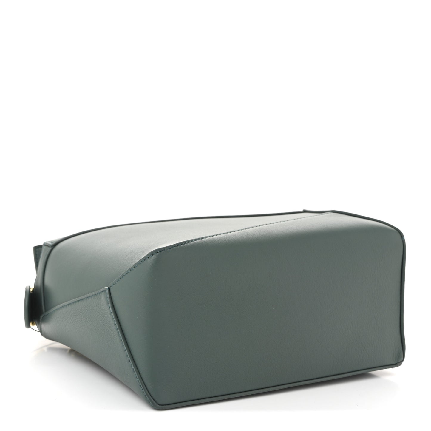 Calfskin Small Puzzle Edge Bag Bottle Green