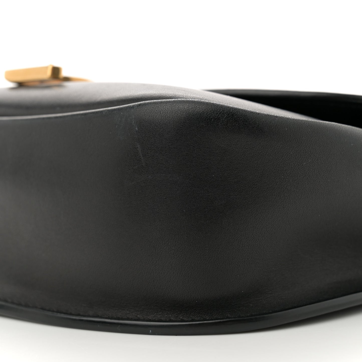 Smooth Calfskin Monogram Medium Kaia Satchel Black