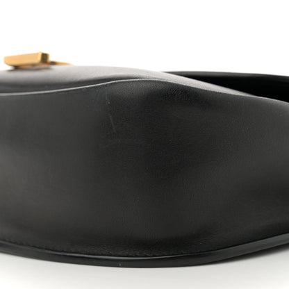 Saint Laurent Smooth Calfskin Monogram Medium Kaia Satchel Black 10 of 12