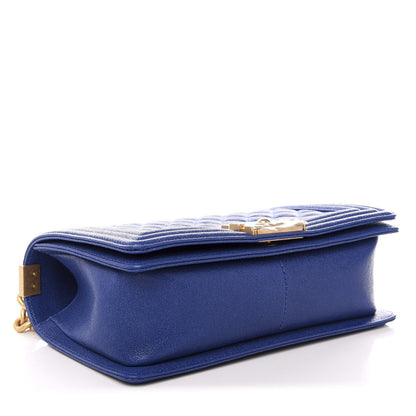 Chanel Caviar Quilted Medium Boy Flap Blue 3 of 8