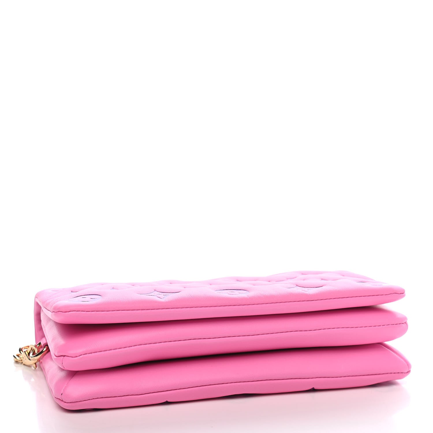 Louis Vuitton Lambskin Embossed Monogram Vuittamins Pochette Coussin Rose Violet 4 of 9