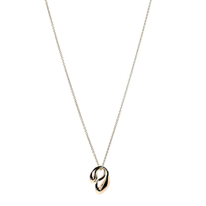 Tiffany 18K Yellow Gold Elsa Peretti Double Teardrop Pendant Necklace 1 of 5