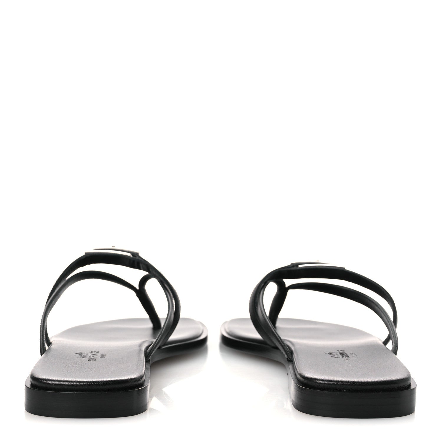 Hermes Calfskin Miss Sandals 37.5 Black 6 of 10