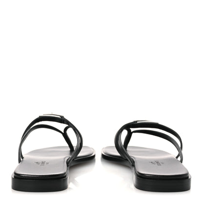 Hermes Calfskin Miss Sandals 37.5 Black 6 of 10
