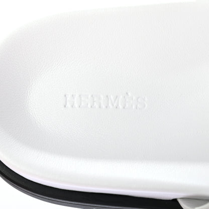 Hermes Calfskin Mens Chypre Sandals 41 White 7 of 8