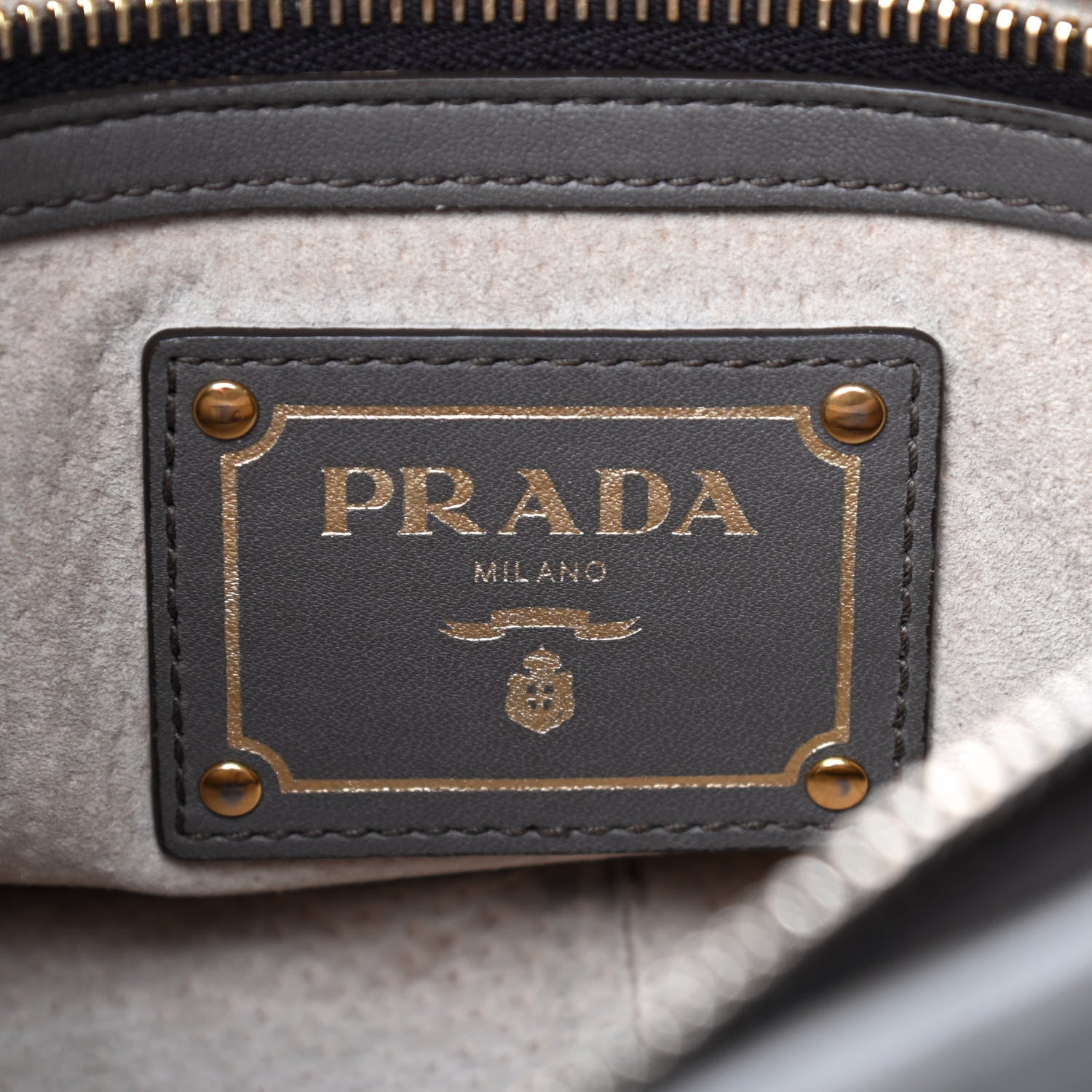 Prada Soft Calf Shopping Satchel Bag Bambu 9 of 10
