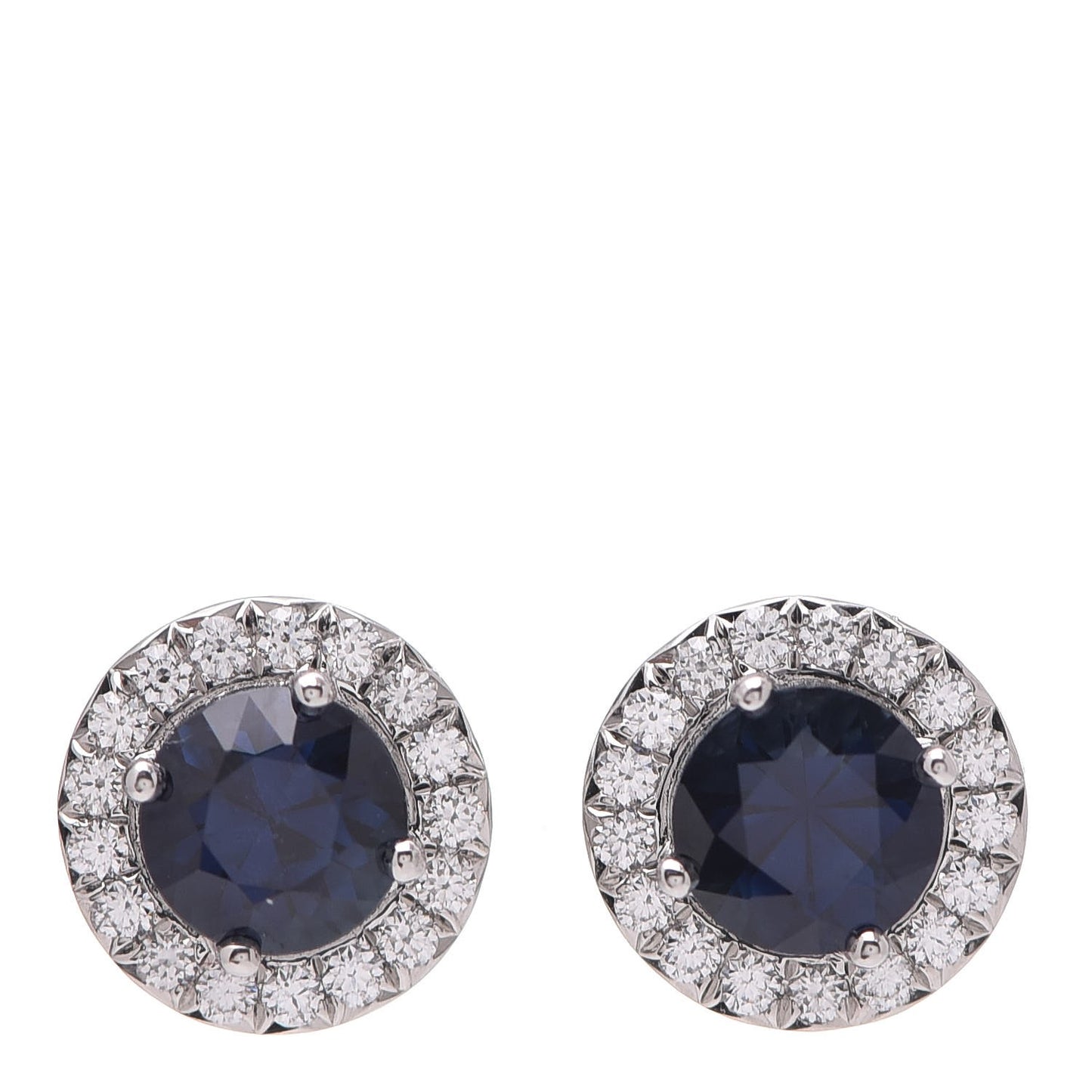 Platinum Diamond Sapphire Soleste Earrings
